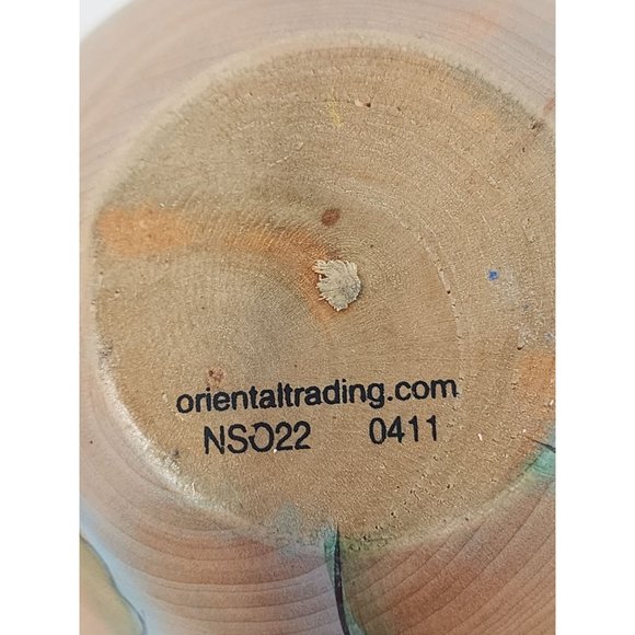 Vintage Oriental Trading Wooden Globe With 8 Multicultural Small Wooden Children - Picture 14 of 15